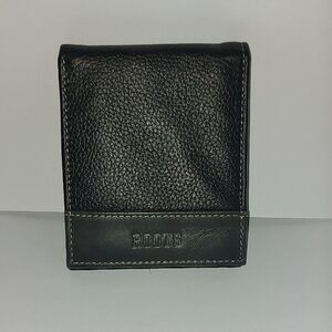 Roots Black Leather Wallet